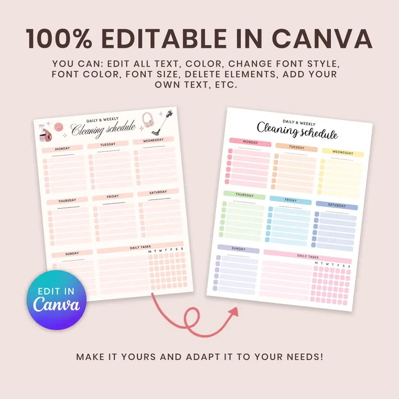 VowCraft Studio Cleaning Planner